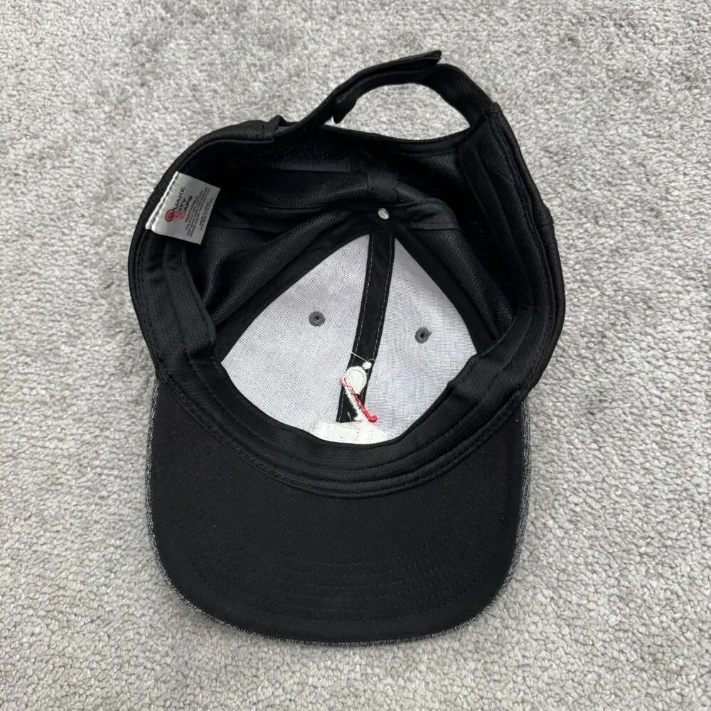 Quake City USA Field Hockey Cap Hat Womens OSFA Gray Black Strapback Performance